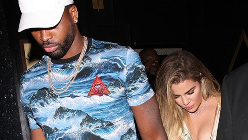 Khloe Kardashian & Tristan Thompson Put Rob Drama Behind Them & Look Smitten At Celeb Hotspot